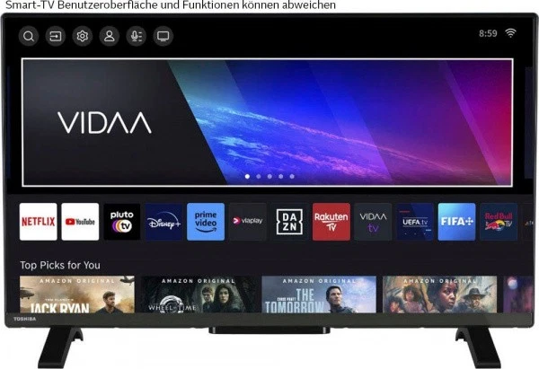 Toshiba 32WV2E63DG LED-Fernseher 80cm 32 Zoll Smart TV DVB-S2/-T2/C HD HDR10 HLG - Bild 2 von 4