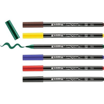 e-4200/6S porcelain brushpen family col. 16: 6er-Set - bunt