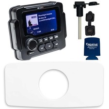 MB QUART GMR-LED Marine Radio with Stinger SEADASH3W 3",  SMRAUXUSB3 USB/AUX