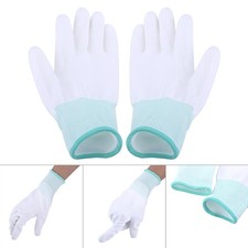 ⁺Anti Static Antiskid Glove PU Coated Palm Finger Part For Electronic Labor