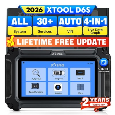 XTOOL D6S OBD2 Scanner Code Reader OBD2 Check Engine All Systems Diagnostic Tool