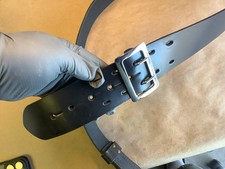 Bianchi B2 Black Leather Sam Browne Duty Belt, 2 1/4 Inch Width, Size 44