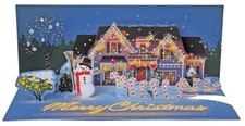 Up With Paper Pop-Up Panoramics Light-Up Greeting Card - Holiday Lights, mult...