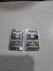 1 oz. German Silver Bars, .999, 2 Pieces, 0.9 Ounce Each, Sweet Bars!! SEE DESC.