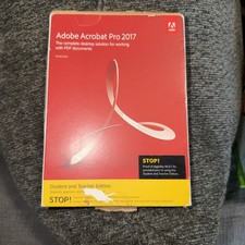 Adobe Acrobat Pro 2017 student and teacher edition Untested For Parts