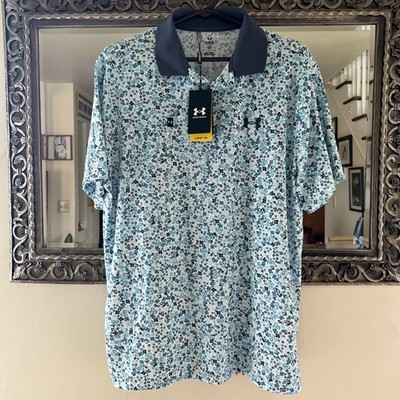 Under Armour Mens UA Matchplay Printed Golf Polo Shirt,Size, L