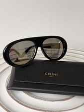 CELINE CL40300U Women's Sunglasses Oversized Oval Black Gray Tinted UV400 140mm