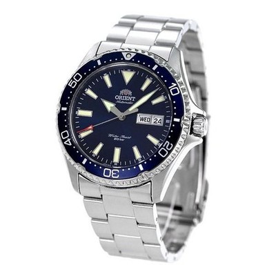 ORIENT SPORTS Mako RN-AA0002L Analog Men's Watch Navy Blue Silver Diver Design