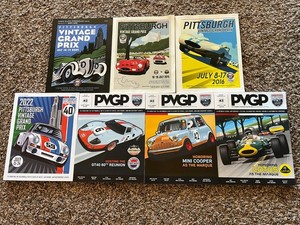 NEW Lot of 7 Pittsburgh Vintage Grand Prix Programs  2009 - 2025