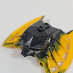 LEGO Bionicle Kanohi Toa Hewkii Mask Garai Marbled Black Yellow 57532pb01 8912