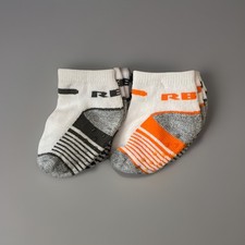 RBX Infant Boys Shorties Socks 6 Pair 12-24 Months Striped Moisture Control