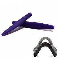 New Walleva Purple Earsocks  Grey Nosepad For Oakley M Frame Sunglasses