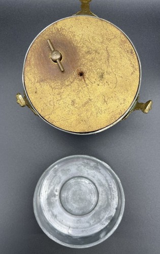 Music Box Vintage Praga Metallo Polvere Trinket Vittoriano Smaltato Intarsio - Foto 6 di 6