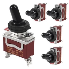 Waterproof Toggle Switch ON/OFF 12V 30A SPST Car/Truck/Boat 5-Pack Durable