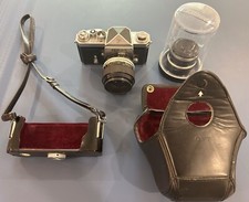 Vintage Nikon F 35mm SLR Camera Kit   50mm f/2  55mm Micro-Nikkor   1960s