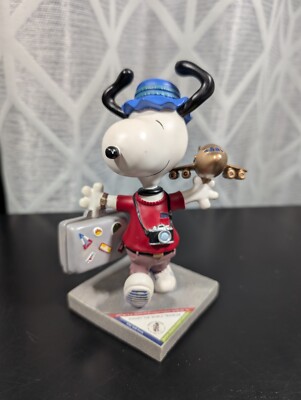 Peanuts On Parade Figurine Snoopy The World Traveler Plane Camera Westland 8403