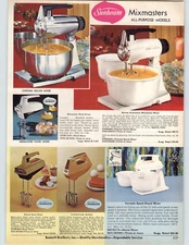 1972 PAPER AD Sunbeam Electric Food Mixer Chrome Deluxe Automatic Mixmaster