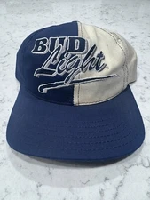 Vintage 1990's Bud Light Beer Color Block Snapback Hat Cap Made USA BL