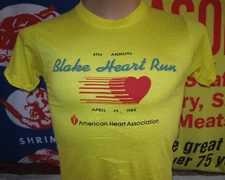 VTG 1984 Blake Heart Run vtg T Shirt Men's Medium DC American Heart SCREEN STARS
