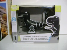 NIB - ROBOTOSAURUS! Sharper Image Infared Control Black Dinosaur