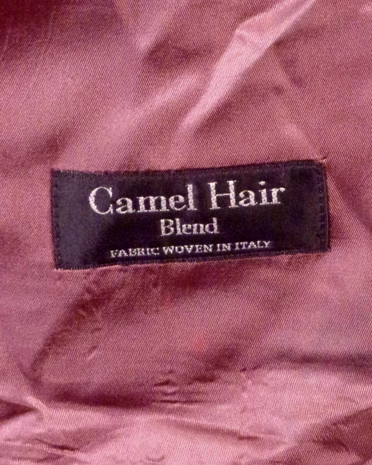 Blazer Abrigo Deportivo Usado en Excelente Condición Chereskin Gris Espiga Tweed Mezcla Cabello Camello Talla 46 L Foto 4 de 4