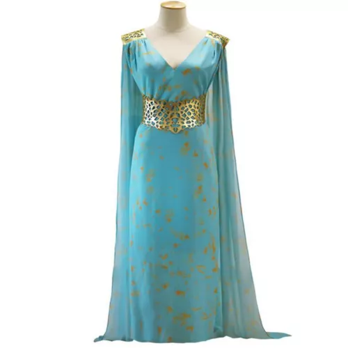 Game of Thrones Daenerys Targaryen Costume Dress Qarth Gown GOT Khaleesi Cosplay - Picture 6 of 6