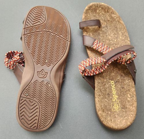 Spenco Womens Size 12 Orthotic Island Slide Brown Sandals EU 44 - Picture 9 of 10