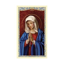 Our Lady of the Rosary - Laminated Holy Card 