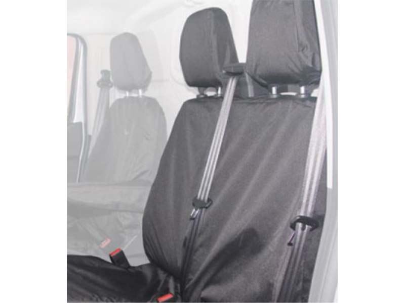 Front Double Seat Cover - VW T6 2015 on Transporter Black