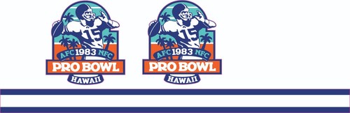 1983 Pro Bowl Mini Football Helmet Decals - Picture 3 of 3