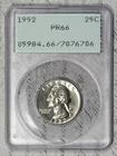 1952 Washington Quarter PCGS PR66 Proof in Old Rattler Holder! #EGY5