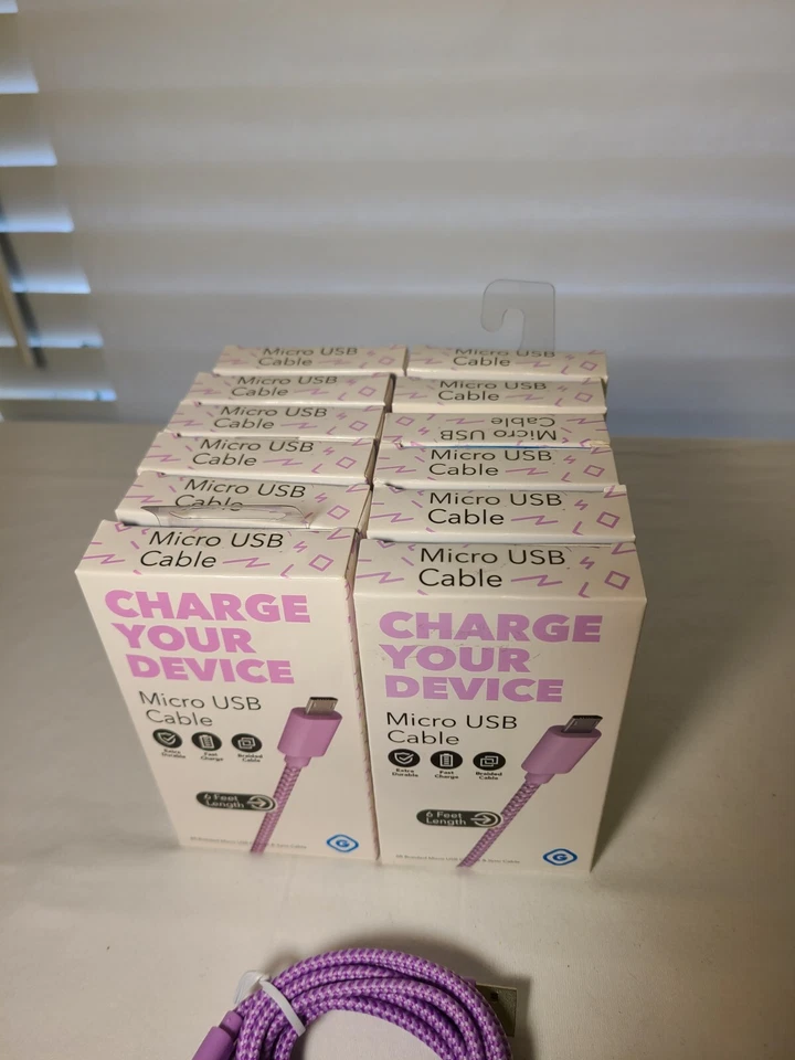 12 Pack 6ft Micro USB Fast Charger Data Sync Cable Cord for Samsung Android LG - Image 4 of 4
