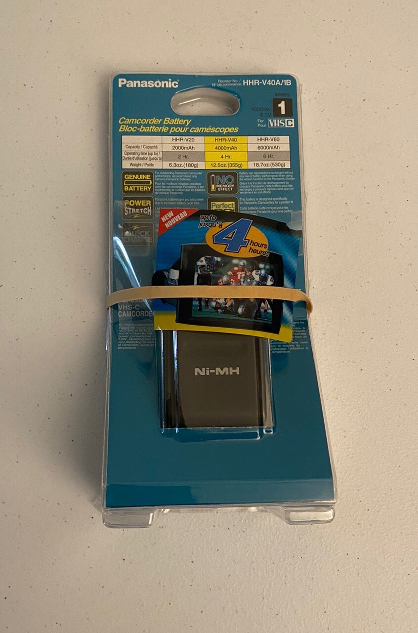 Battery Vhsc 2000 Mah Series 1 Genuine Pack Hhr-v20a/1b Used