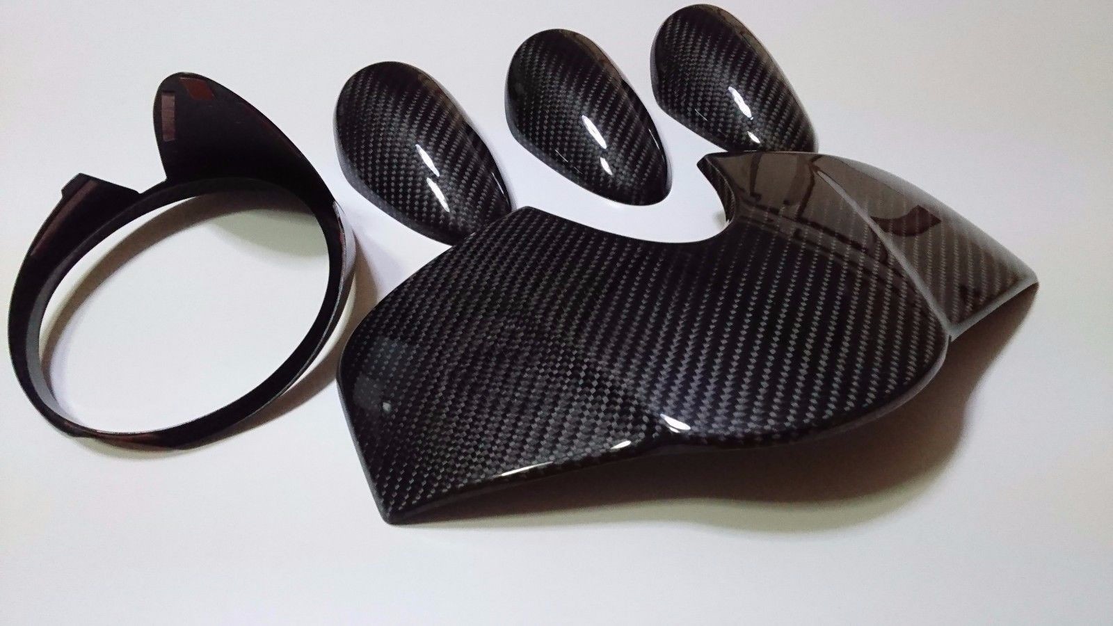 CARBON FIBER INSTRUMENT SPEED GAUGE CLUSTER PANEL HOOD POD COVER FOR