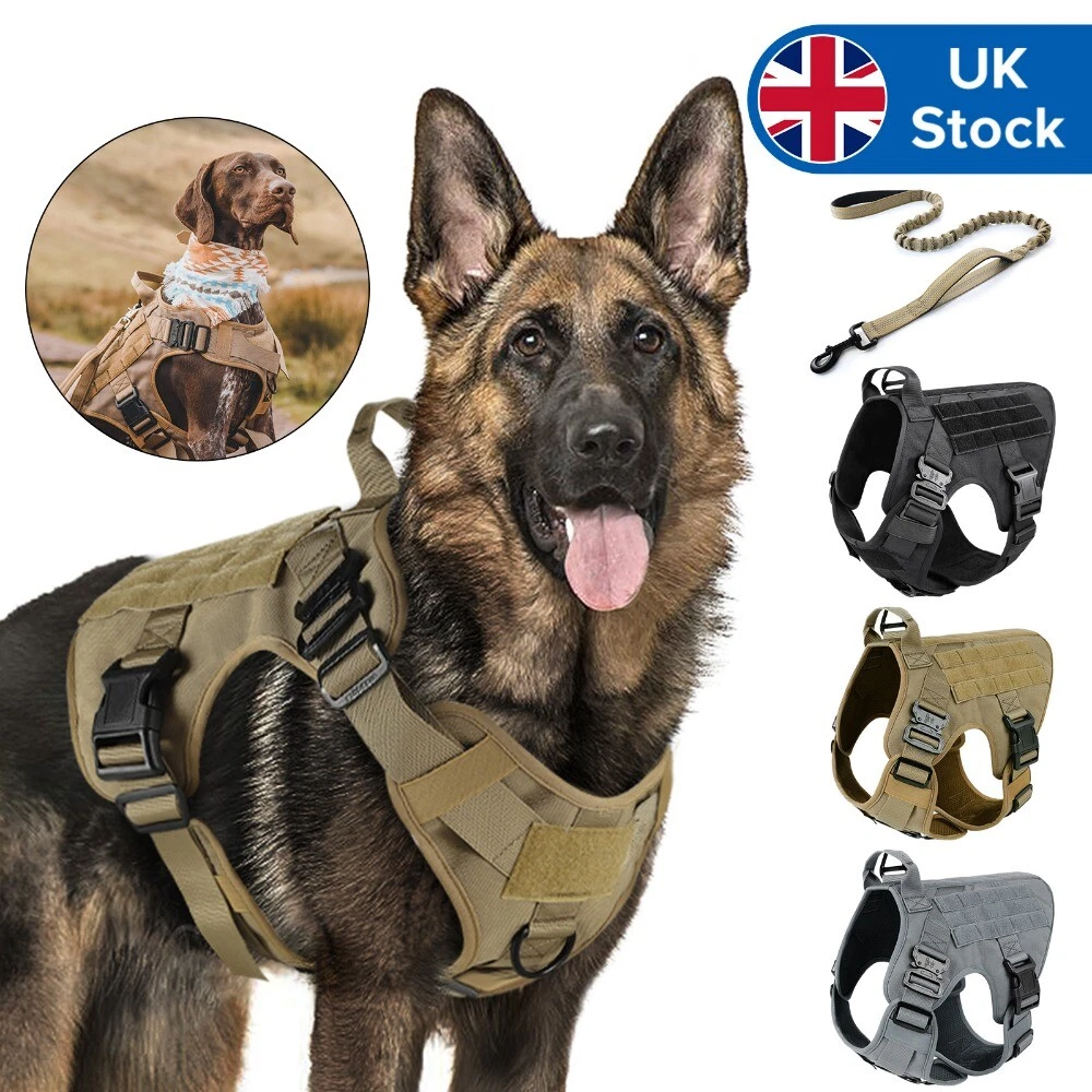 1pc Durable Tactical Dog Harness With Soft Material And Handle For