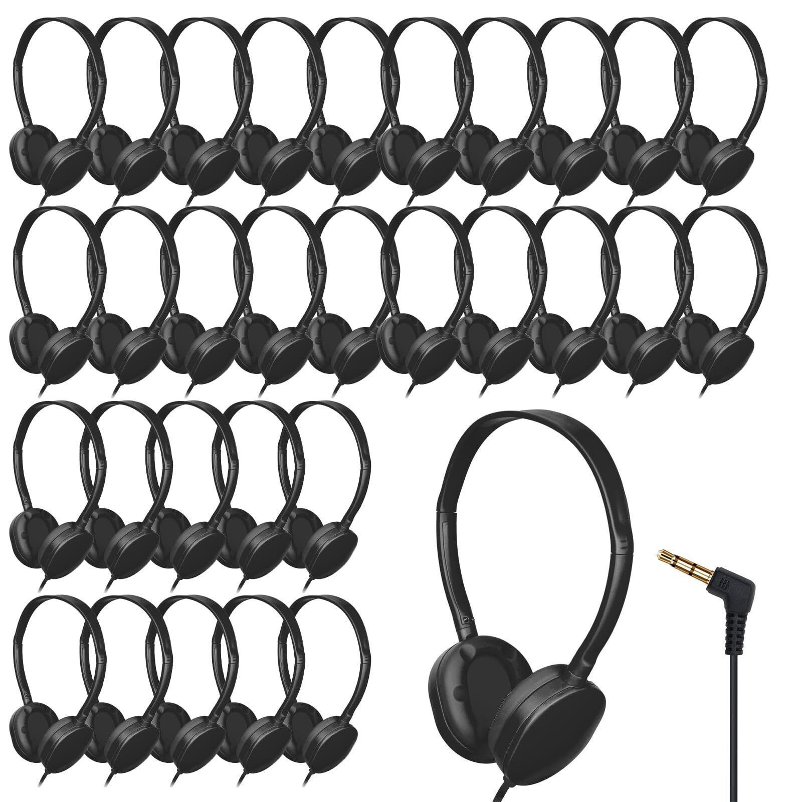 ZHENWAY Kids Headphones Bulk 16 Pack for Classroom School Durable Wholesale W...