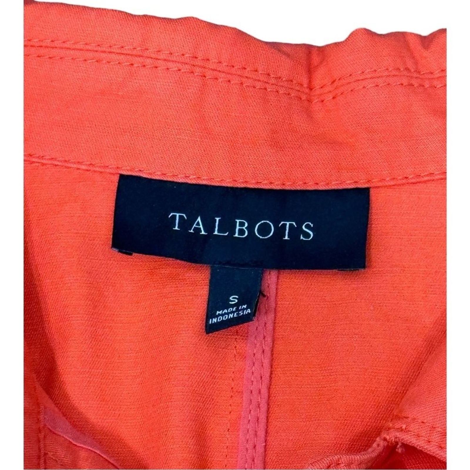 Talbots Jacket 100% Cotton Collared Button Front … - image 8