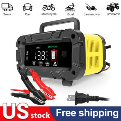 12V 24V 20A Smart Battery Charger Automatic Trickle Charger for Vehicles