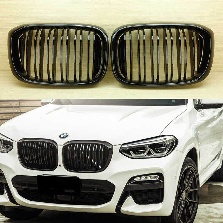 Shiny Black M Look Fit BMW X3 G01 X4 G02 Front Hood Kidney