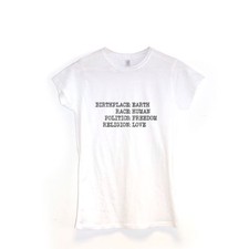 Birthplace Earth Ladies T-shirt Quote on Clothing Gift Yoga Present
