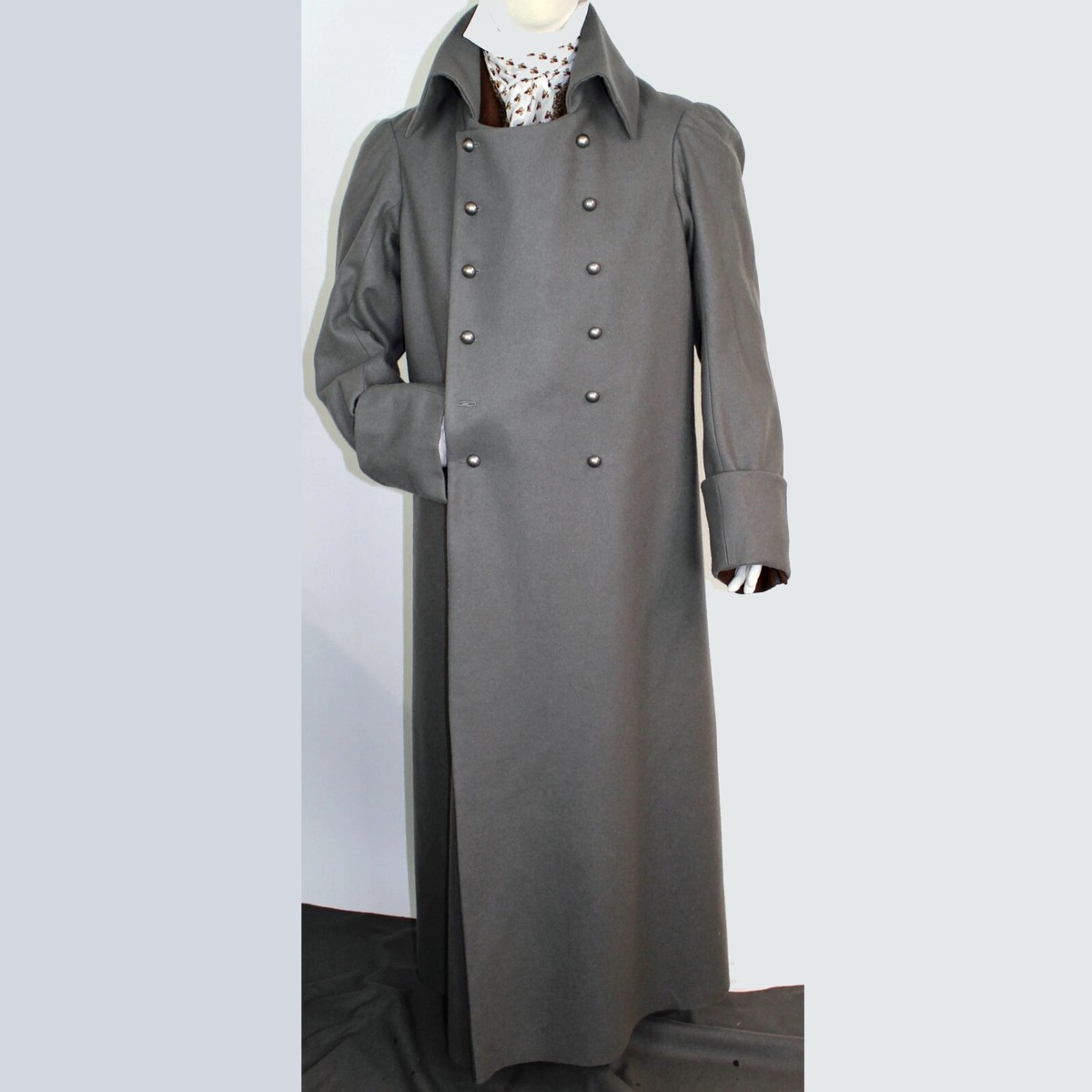 Men's Greatcoat-Overcoat-Georgian/Regency Men's Double Breasted