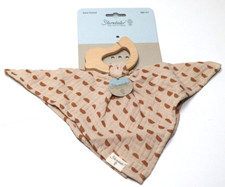 STERNTALER 3202250 Schmusetuch Cuddle Cloth mit Holz-Beißring, Beige