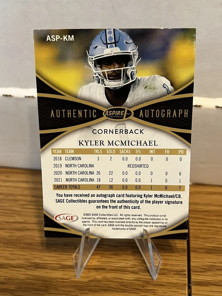 2022 Sage Aspire Red Kyler McMichael #ASP-KM Auto - Image 2 of 2