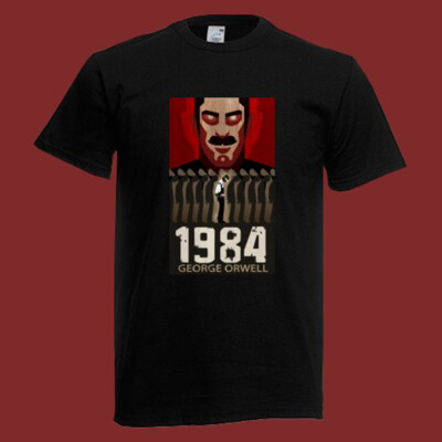 1984 Nineteen Eighty Four George Orwel Men's Black Size S-5XL