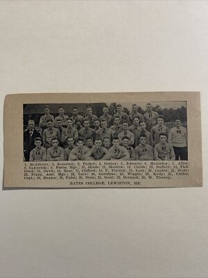 Bates College Lewiston ME Maine 1919 Football Team Picture