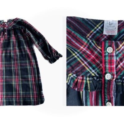 crewcuts | 8 | Plaid Flannel Holiday Long Sleeve Ruffle Party Dress MSRP$70  | eBay