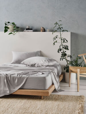 Linen House 375TC Tencel Sheet Set Silver