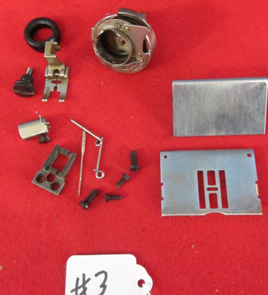 Vintage Elna SUPERMATIC Sewing Machine MISC PARTS NEEDLE PLATE & OTHER MISC 3 eBay