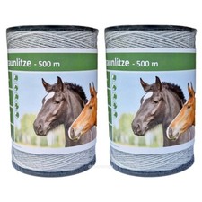 1000 Meter Weidezaunlitze 6 Niroleiter  weiss Weidezaun