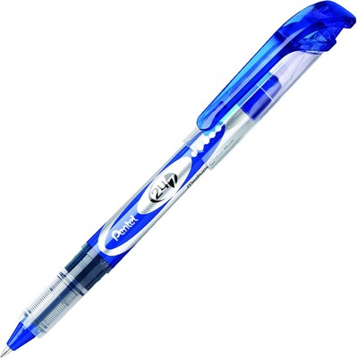 Pentel 24/7 Roller Ball Pen Medium Line, Blue 12 Count (Pack of 1), Ink 